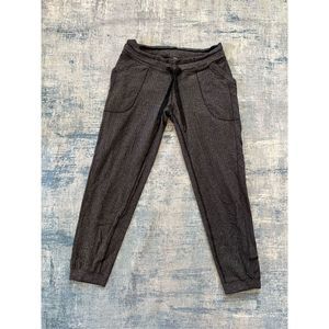 Lululemon Base Runner Pant Herringbone Heathered Gray Black Size 10